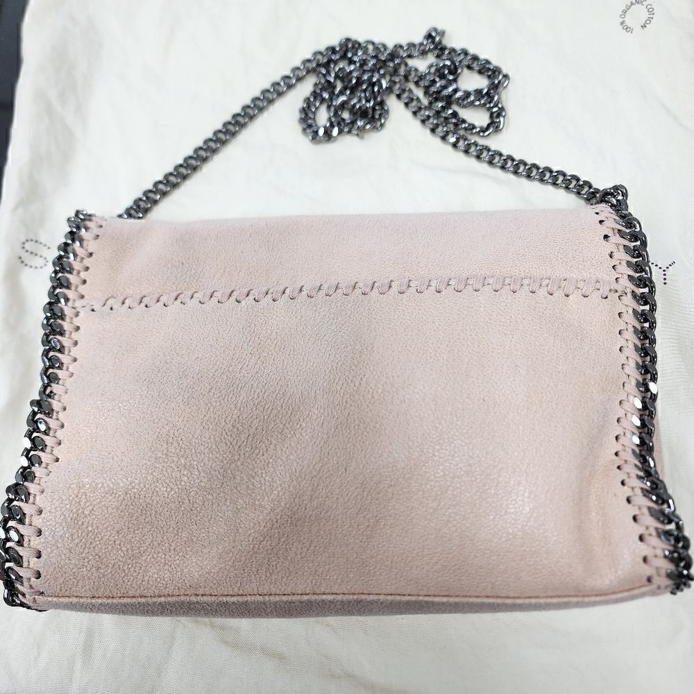 Limited Stella McCartney Blush Pink Silver EMBELLISHED Crossbody PURSE Bag - Picture 5 of 7
